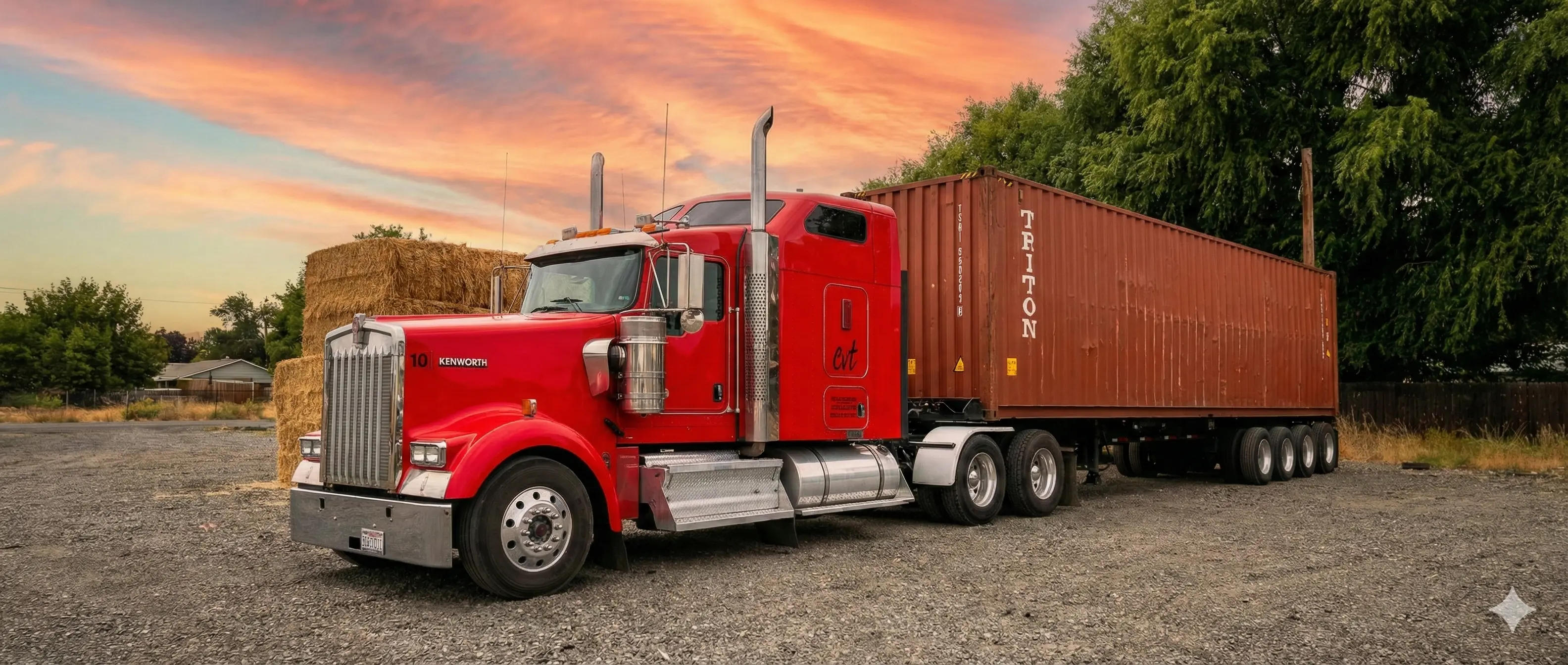 Kenworth red truck